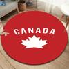 Canada Men's National Soccer Team Round Area Rug,Carpet Rug for Living Room Bedroom Sofa Playroom Decor,Non-slip Floor Mat