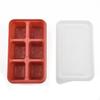 Safe and Odorless Silicone Ice Cube Tray with Cover 6 Cavity Ice Maker