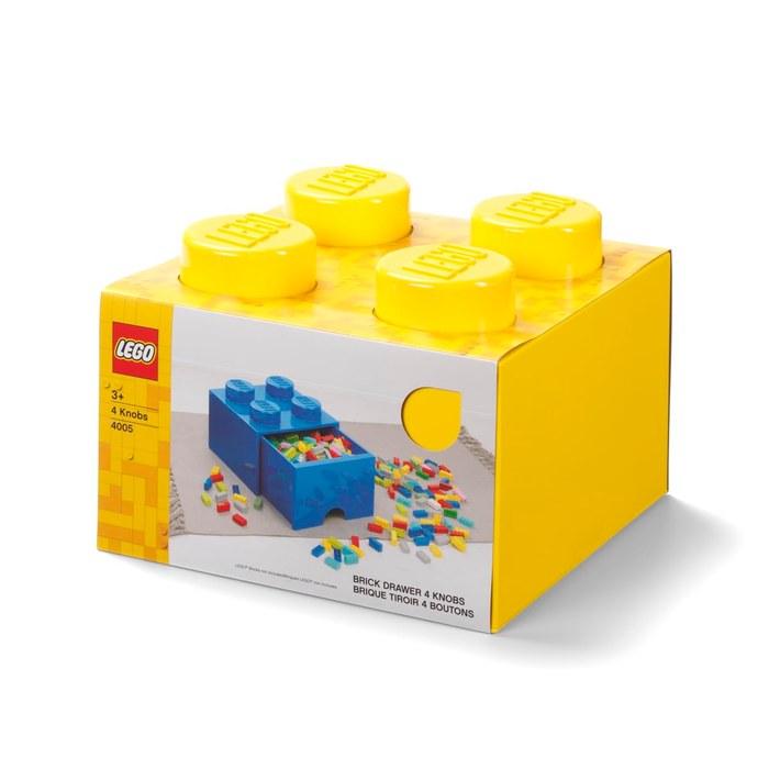 LEGO Brick Drawer 4 Bright Yellow 40051732 (250x250x180mm)
