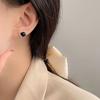 Black Agate Earrings with Personality, Versatile and High-end Temperament Earrings New Simple Earrings