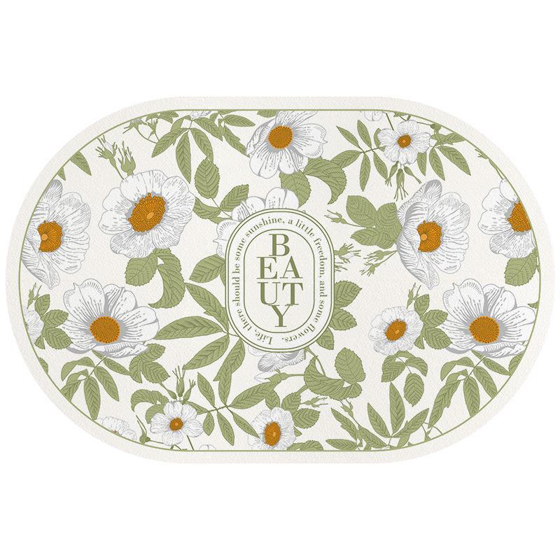 **"Absorberande Halkfri Badrumsmatta av Kiselgur - Snabbtorkande, Mjuk Fotmatta för Toalett & Dörröppning"**