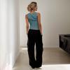 Womens Wide Leg With Sweatpants Casual High Waist Baggy Sweatpants Boyfriend Jogger Pants With Pockets Trousers