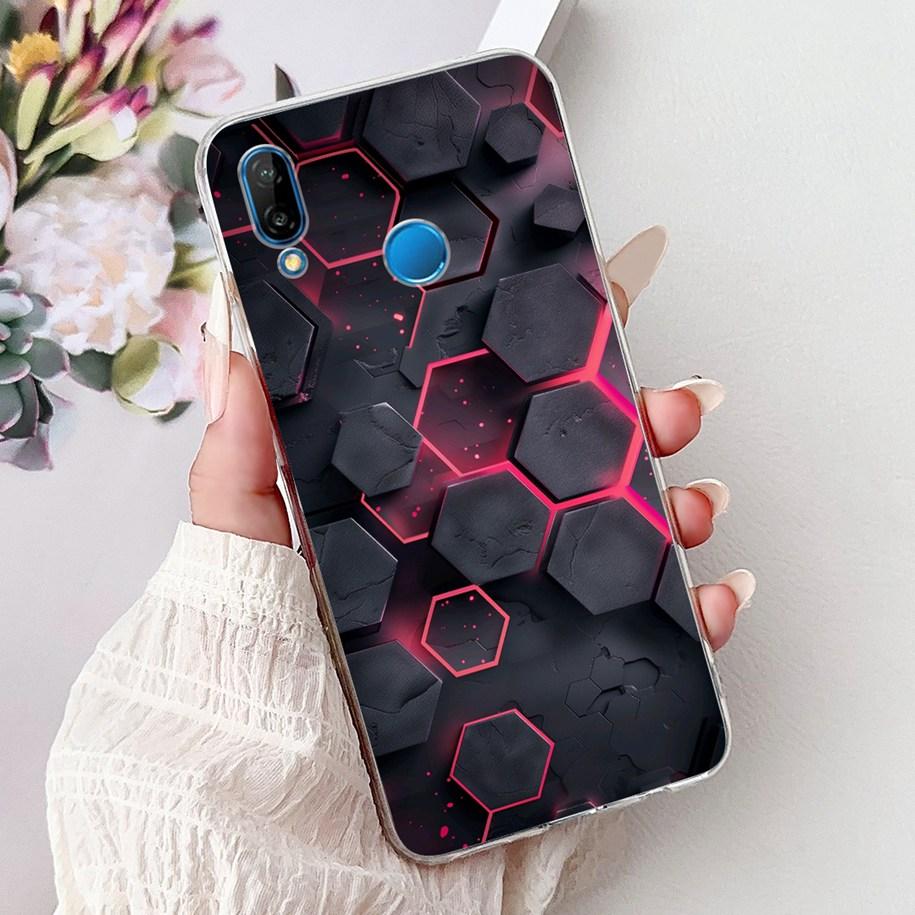 For Cover Huawei P20 Lite Phone Case ANE-LX1 ANE-LX2 ANE-LX3 Transparent Funda Cool Cartoon Cover On Huawei P20Lite Nova 3e Capa