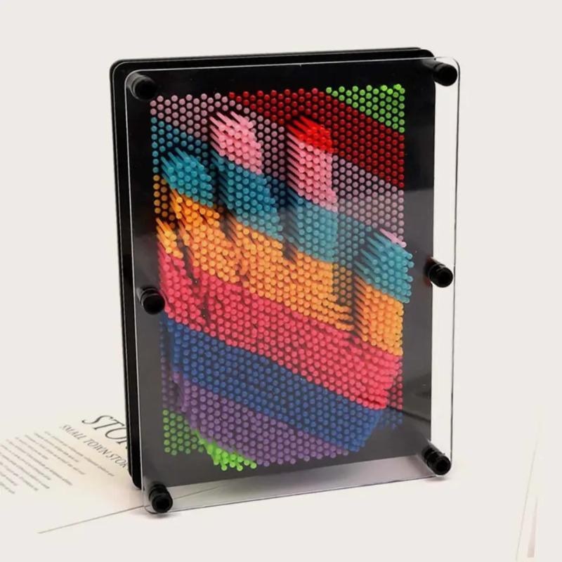 3D Pin Art Drawing Playthings Needle Plate Painting Toy Stress Relief Creative Decorative Pin Screen Carving Painting designed for Children Present