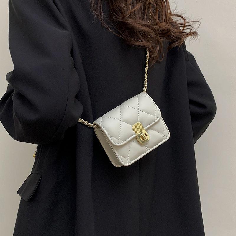 Bag autumn and winter new messenger bag women's bag chain small bag high-end mini rhombus small square bag luggage