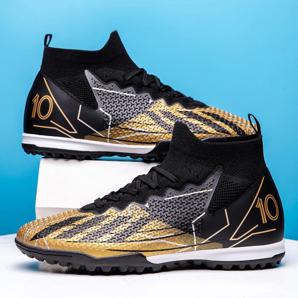 Professional Sports Soccer Shoes TF Broken Nail Teenagers Outdoors Comfortable High-Tops Training Shoes Non Slip Football Shoes