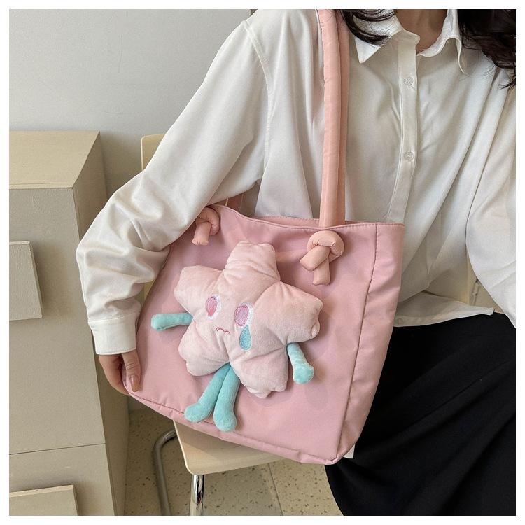 Lightweight Oxford Cloth Tote Bag for Women Large Capacity Shoulder Underarm Bag