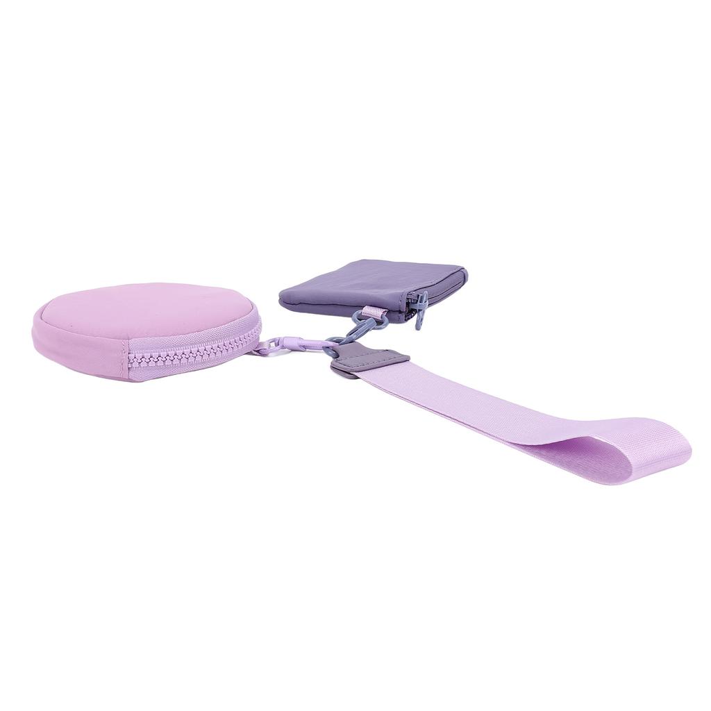 Dual Pouch Wristlet Wallets Portable Detachable Water Proof Portable Coin Purse Zip Double Pocket Wr