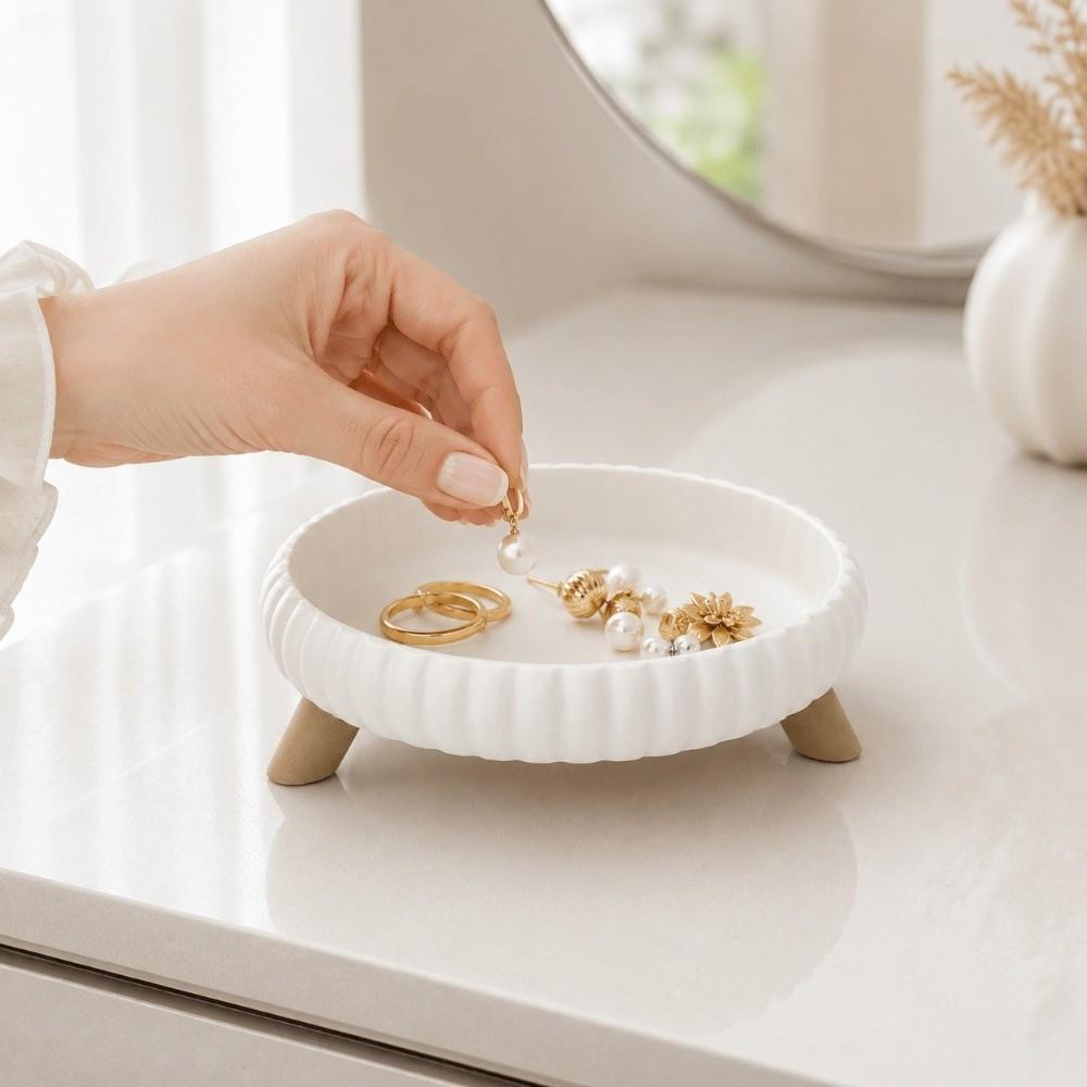 Round Key Trinket Jewelry Tray 3D-Printed Sundries Storage Dish Coffee Table