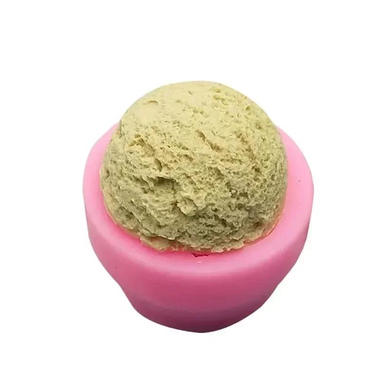 Silicone Molds for Baking, Aromatherapy Candle Mold, Simulation Ice Cream Modeling, Ice Cream Ball Silicone Mold