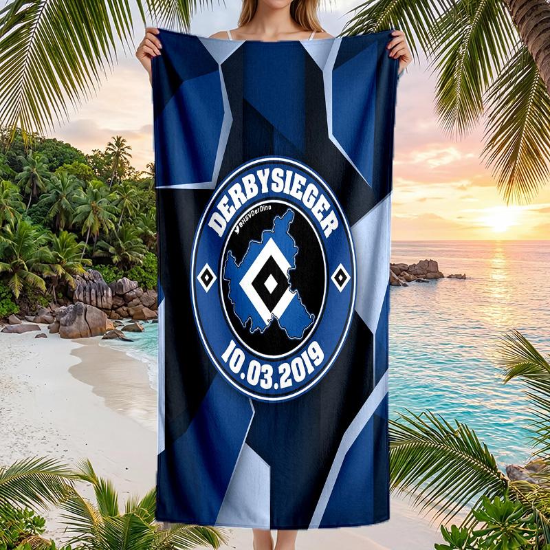 Asciugamano da Spiaggia Calcio Hamburger SV Morbido Microfibra Asciugamano Estivo Asciugatura Rapida Assorbente per Spiaggia Piscina Viaggio