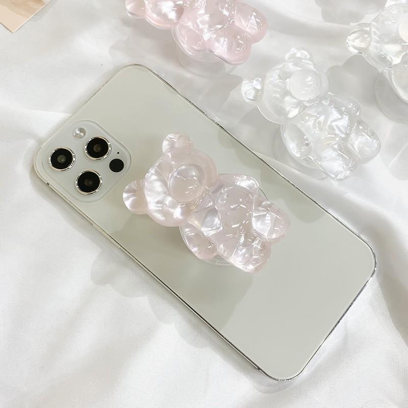 

Pink Bear Cartoon Girl Heart Wind Creative Airbag Phone Stand Korean Ins Lazy Desktop Support DIY