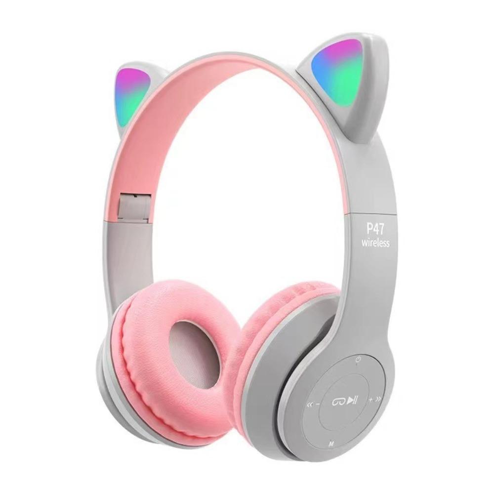 Luminous Cat Ear Wireless Headphone Bluetooth Over Ear Earphones  Kids Children