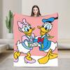 Daisy Duck and Donald   Blanket  Super Warm Print Plush Throw Blanket For Kids Couch Chair Flannel Bedspread Bed Cover