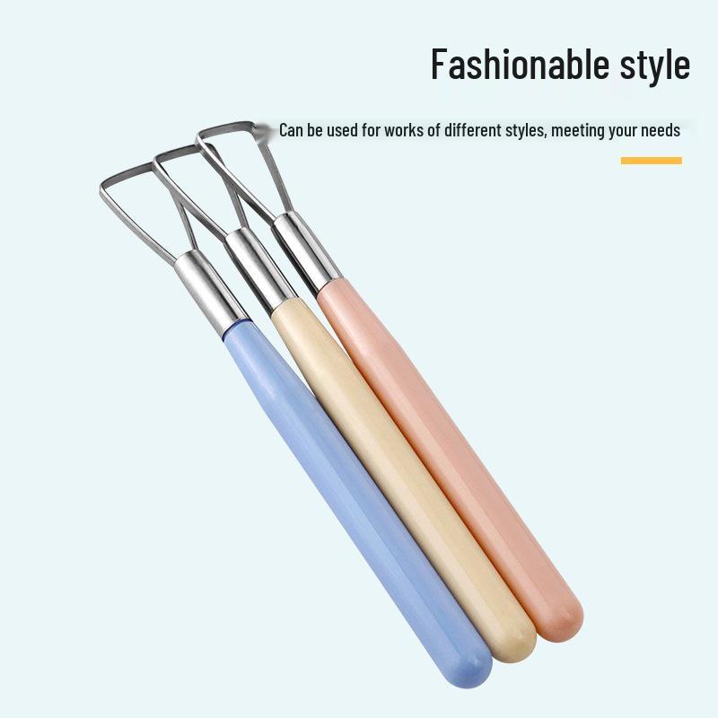 Artistic Polymer Clay Embossing Tool Set - Single Plastic Sculpting Tool for Handmade Pottery and Sculptures.