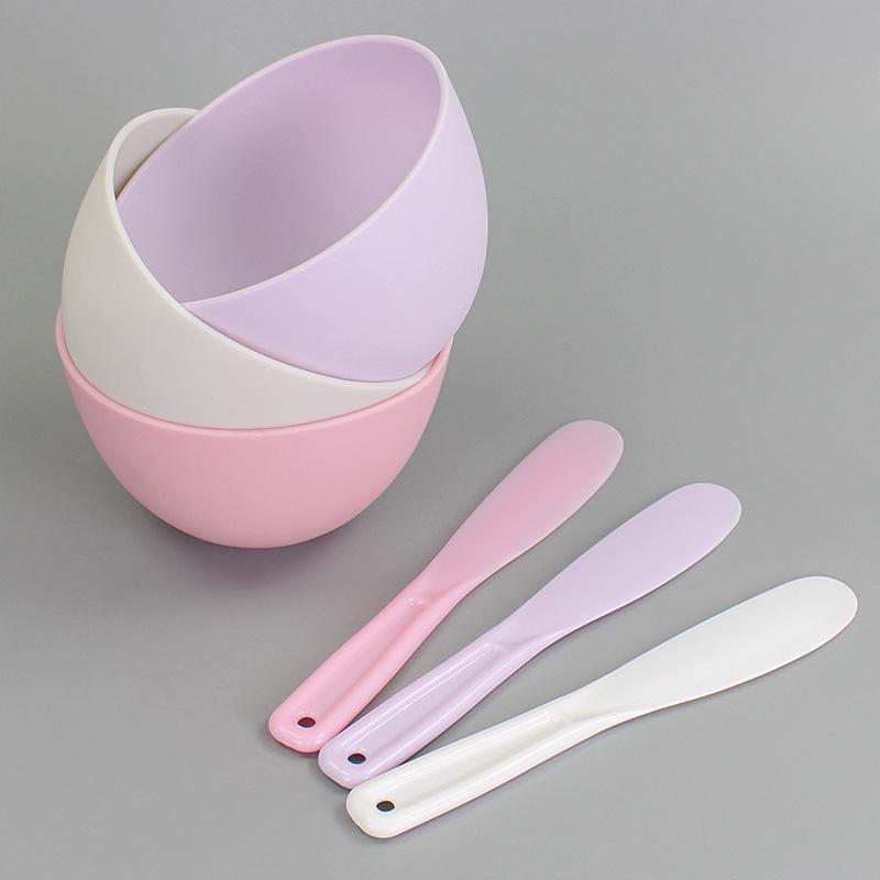 Silicone Beauty Salon Mask Bowl Set with Mixing Stick - DIY Tool for Mask Preparation