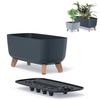 GRACIA CASE DGCL400 Blumentopf auf Beinen | Anthrazit