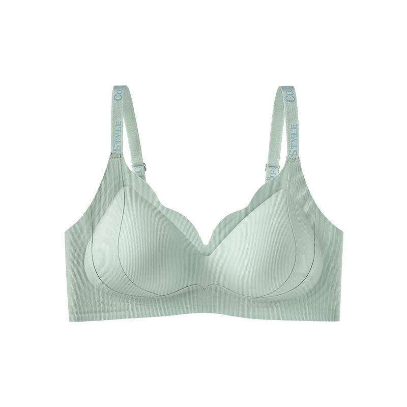 Petal cup gathered small chest comfortable support pull anti-sagging bra cover spring