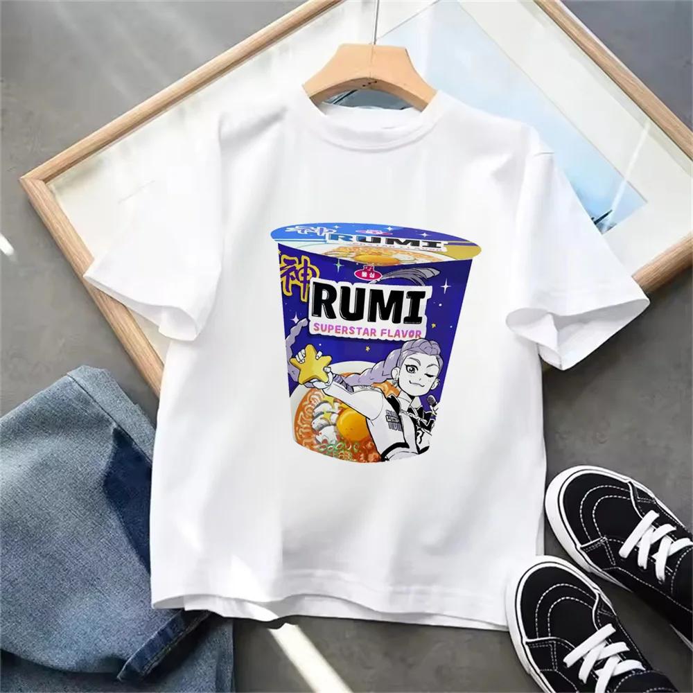 Nouveau T-shirt KPop Chasseurs de Démons Été Enfants Filles Garçons Vêtements pour Enfants T-shirt Décontracté Col Rond Manches Courtes Hauts