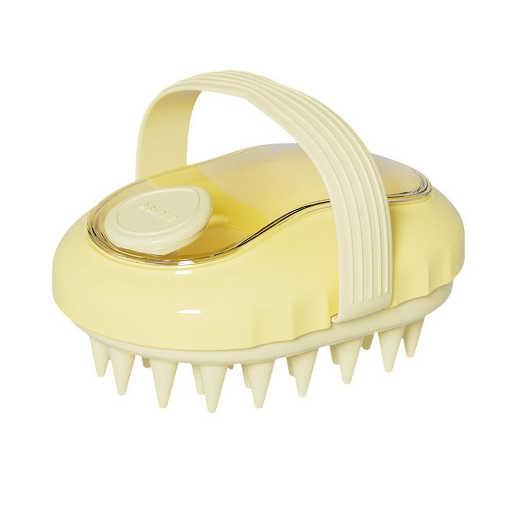 

Hair Growth Hair Washing Comb With Soft Silicone Bristles Scalp Scrubber for All Hair Types жовтий