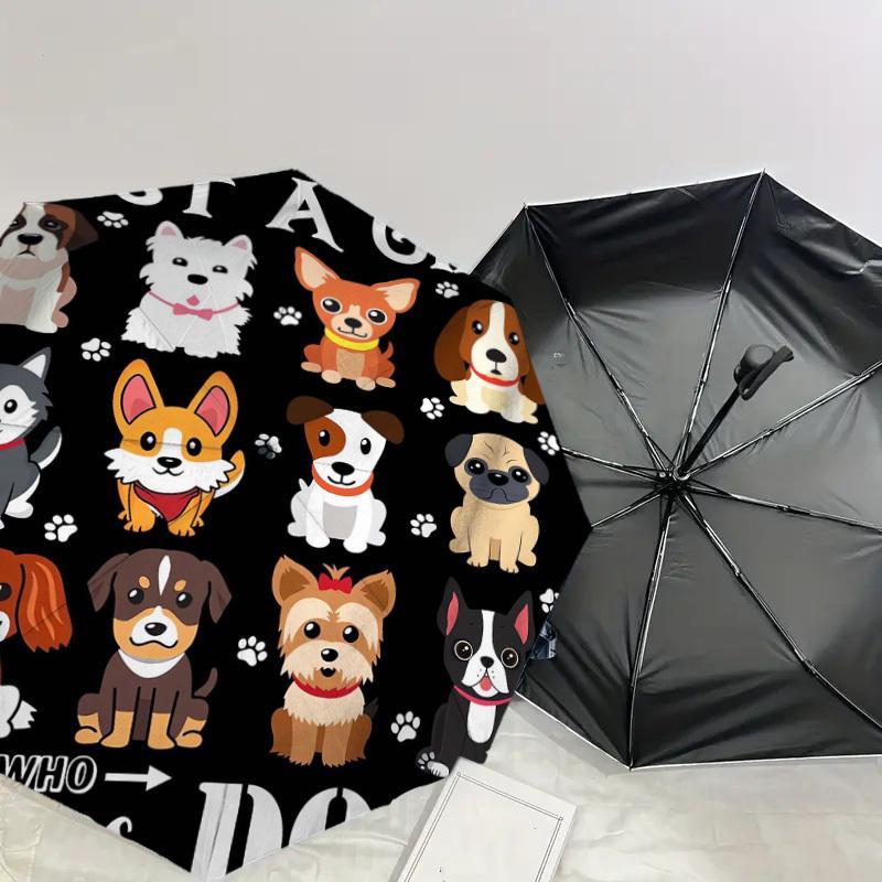 1pc Dog Lover Gifts for Women Umbrella with Plastic Handle,Suitable for All Seasons Home Travel Outdoor UmbrellaDD588