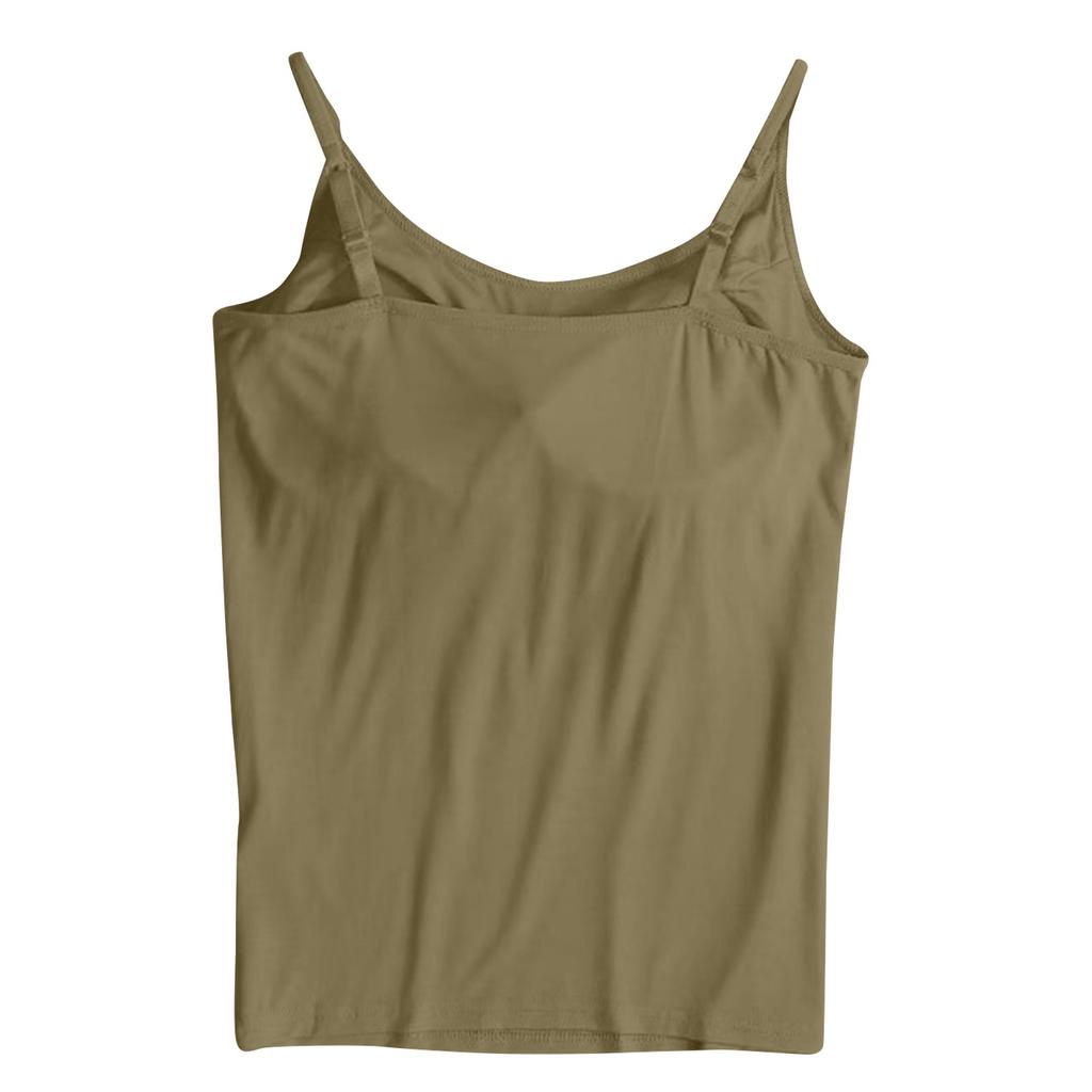 Women's Solid Color Camisole With Removable Padded Sexy Plus Size Underwear