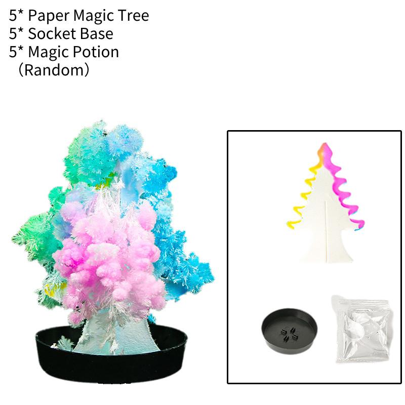 

Растущее Рождественское Волшебное Дерево Расцветающая Игрушка Наука Растущий Подарок Мальчики Девочки Small Random 5pcs