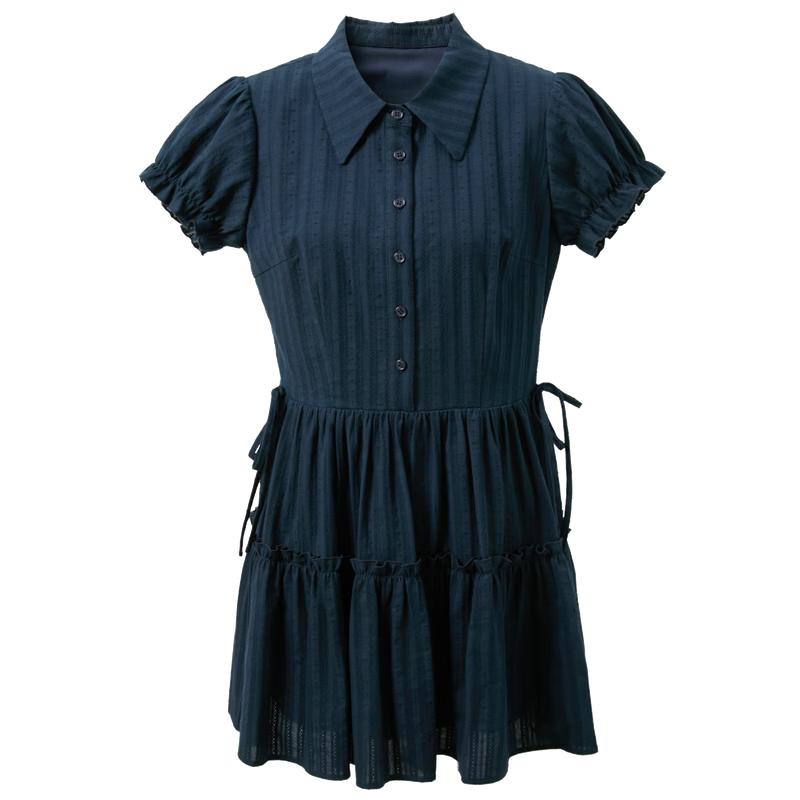 Sancai 100% Cotton Jacquard A-Line Dress L