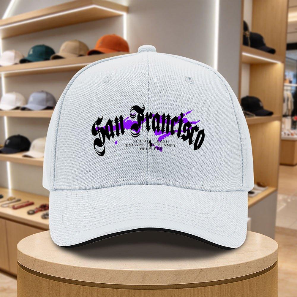 pc San Francisco Letter Sandwich Baseball Cap  Lightweight Printed Unisex Hat  Vintage Sports Enthusiast Unisexs Trendy Hat  I