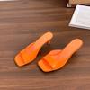 Women High Heel Sandals Summer Fashion Square Toe Open Toe Elegant Casual Comfortable Black High Heel Sandals