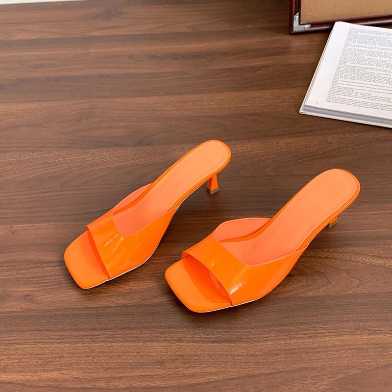 Women High Heel Sandals Summer Fashion Square Toe Open Toe Elegant Casual Comfortable Black High Heel Sandals