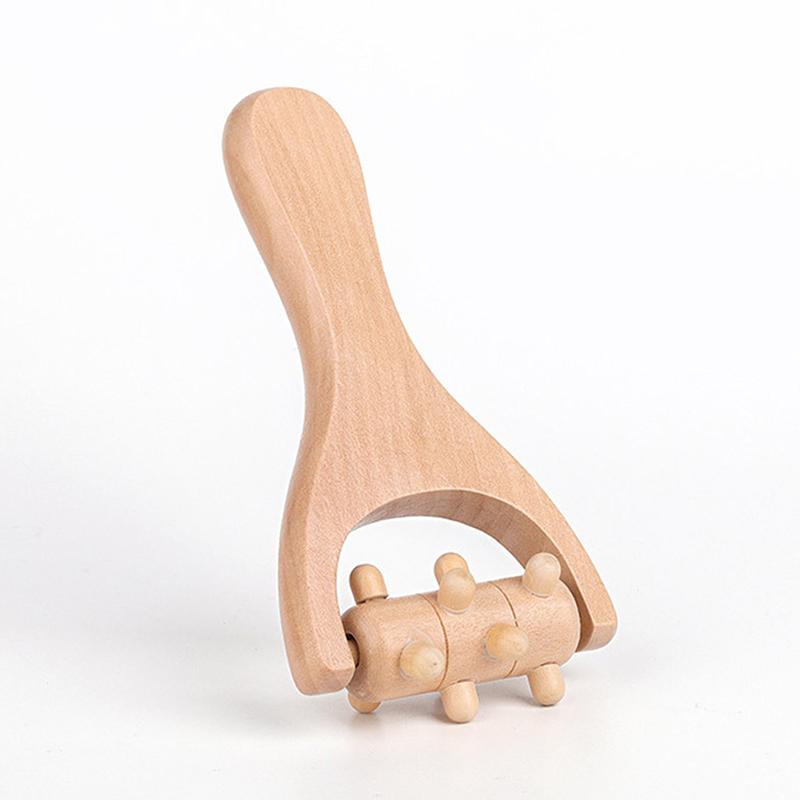 Wooden Roller Massager Therapy Body Massager Face Shoulder Neck Hand Push Rolling Massager Body Soothing Relaxing Massage Tools