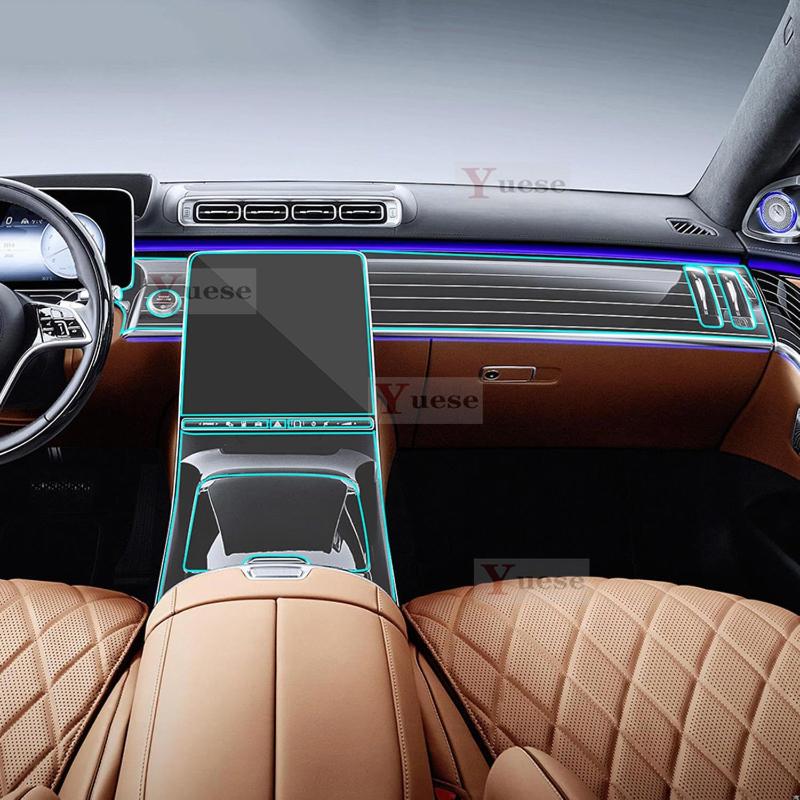 For Mercedes Benz S Class W223 -2025 Maybach interior Thin film transparent TPU Protective Film Anti-Scratch Sticker