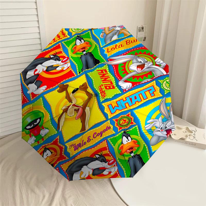

1PC Warner cartoon characters Umbrella-8-Rib Reinforced, Automatic Open, Lightweight & Durable-A50