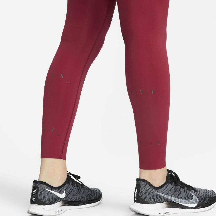 Nike Quick-Dry Solid Color Breathable Mid-Rise Running Fitness Pants Women pants Pomegranate-Red DM7750-690