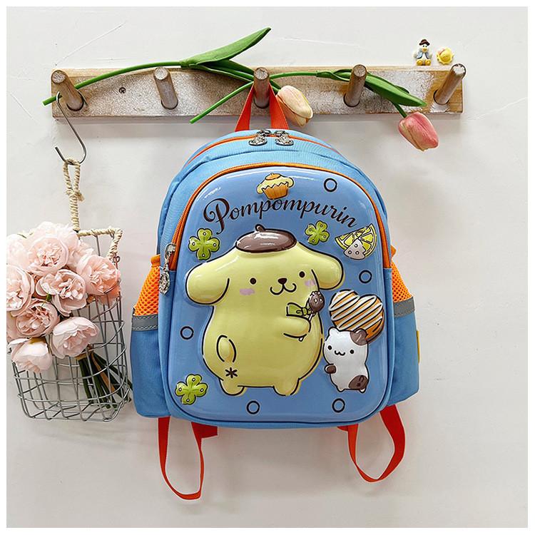 Cute Cartoon Hard Shell Toddler Backpack Unisex With Ergonomic Shoulder Straps Sky Blue Pudding Dog
