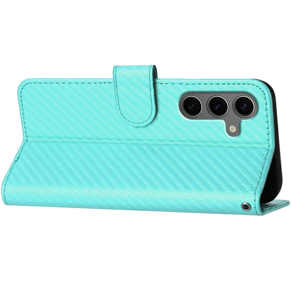 YX0070 For Samsung Galaxy S25+ Wallet Case Carbon Fiber Texture Leather Cell Accessories Phone Cover