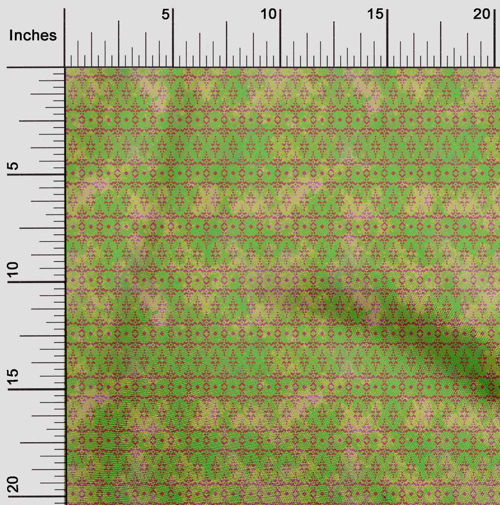 oneOone Georgette Viscose Light Green Fabric Batik Diy Clothing Quilting Fabric Print Fabric By Yard 42 Inch