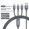 3 In 1 100W Römisches Schnellladekabel Typ C USB Micro Für Iphone Samsung Huawei Xiaomi Kontrollleuchte Ladegerät USB C