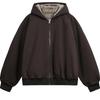 Unisex Reversible Hooded Puffer Jacket Winter Warm Thick Cotton Coat Men Women Teens