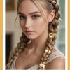 3Pcs Gold Gold Hair Cuffs 1 Inch Long Hair Ponytail Hair Accessories Ponytail Cuff  for Women