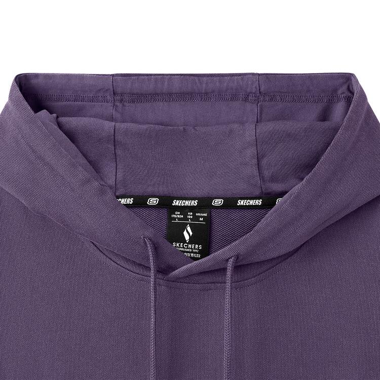 Skechers Felpa con cappuccio unisex serie sportiva moda di strada felpe con cappuccio viola cosmico L325U047-04R8