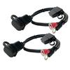 Motorcycle Dedicated (Heavy Duty) Tough Vehicle Cable (23.6 Inches (60 Cm) (Set of 2)
