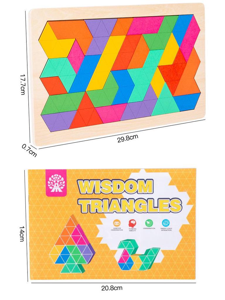 Magnetic Tangram Puzzle - Educational Wooden Toy for Kids Aged 3-8
