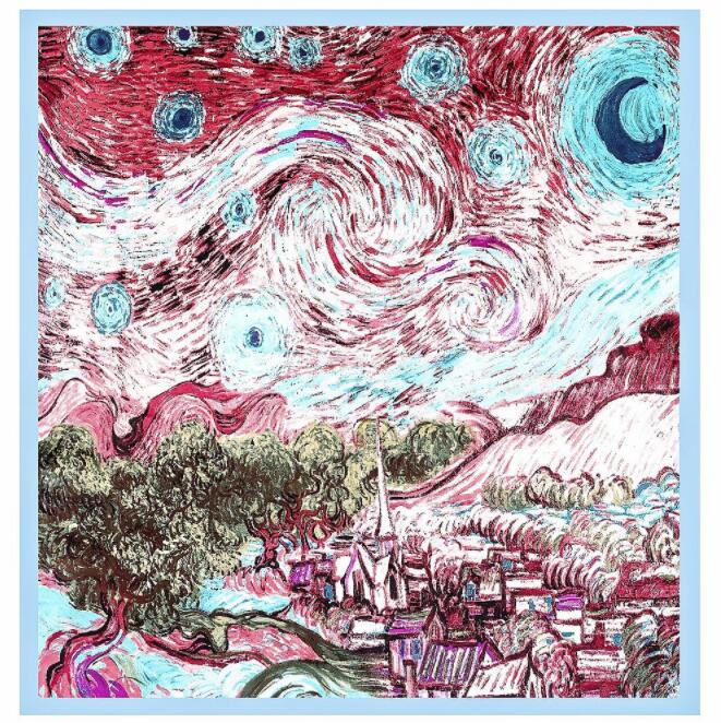 New Designs 90*90cm Square Silk Scarves Women Foulard Head Scarf Ladies Shawl Wrap Bandanna Female Chiffon Hijab Beach Scarf