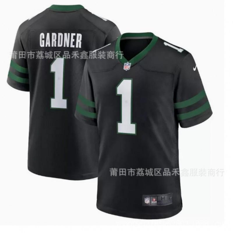 NFL New York Jets Camiseta de Fútbol Personalizada Rogers 8 Gardner 1 5 20 Malla de Algodón Uniforme Deportivo de Equipo Hombres Mujeres