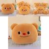 Oreiller Peluche Ours Beurre Super Doux Court Peluche Pour Sieste Et Cadeau