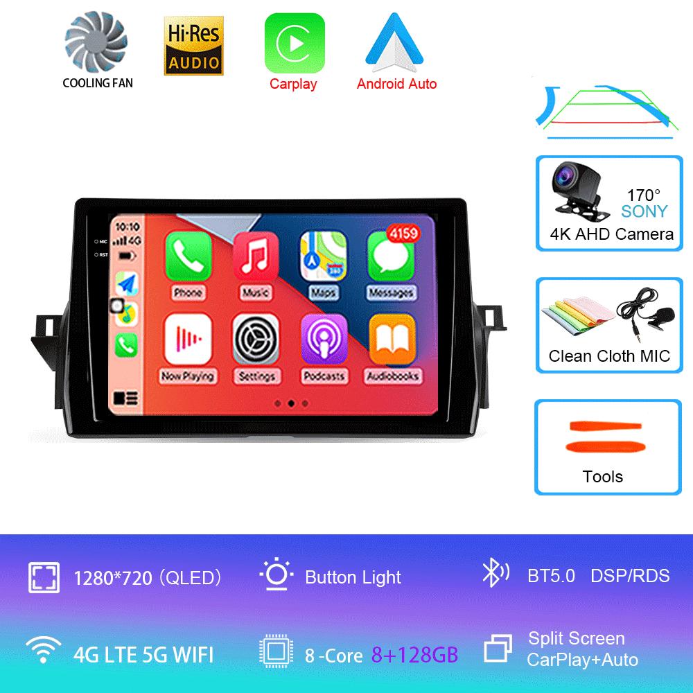 Car Radio Android 14 Carplay Auto For Toyota Camry VIII 8 XV70 2020-2021 Multimedia Video Player Navigation GPS Stereo Head Unit
