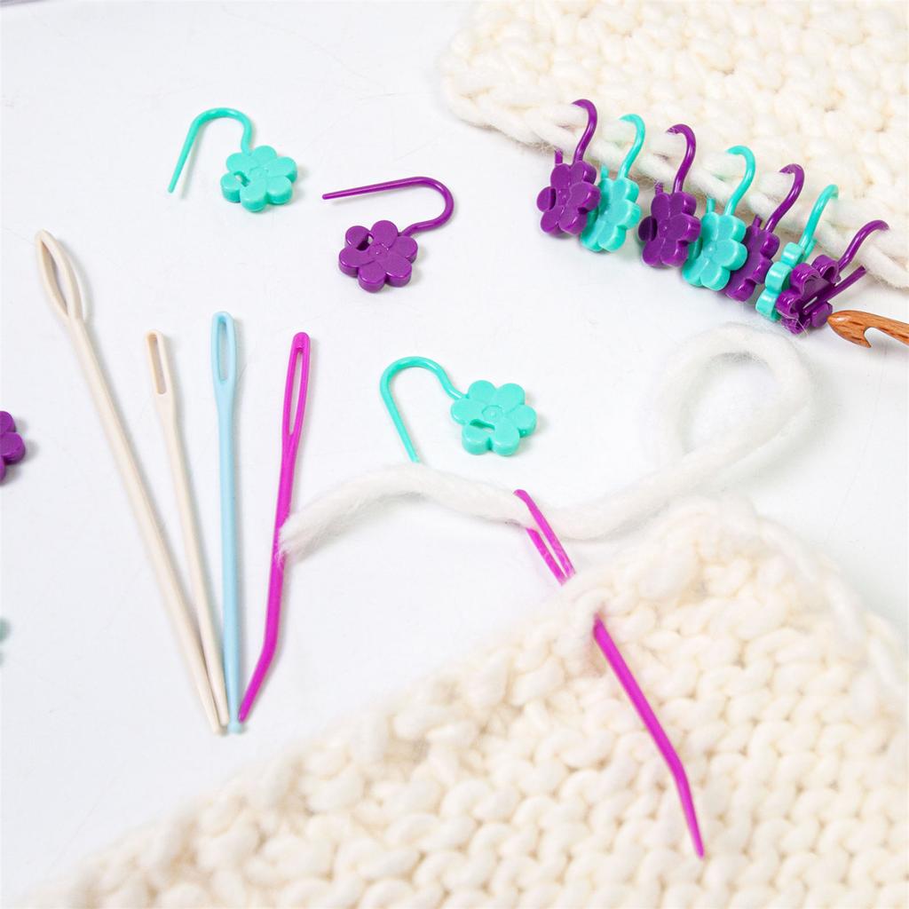 1 Set Crochet Markers Large Eye Knitting Needle Stitching Markers Knitting Markers Crochet Hook Yarn Needle