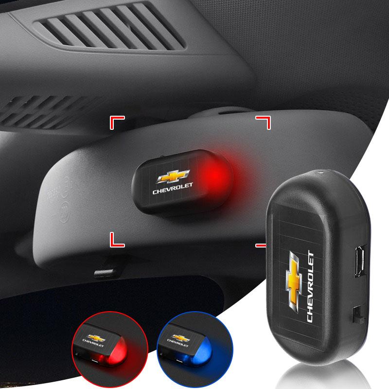1x Automobilio Mini LED saulės energija maitinamas saugos žibintas Įspėjamoji lempa Automobilio priedai Chevrolet Cruze Malibu Lova RV Sail Equinox AVEO